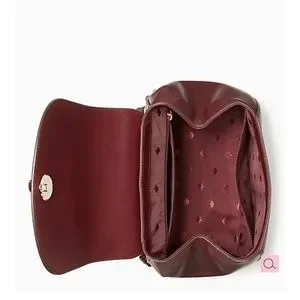 New NWT Kate Spade Adel Medium Flap Backpack Bag – Cherrywood kate spade new york Satin Exterior Backpack Bags & Handbags  main image 2